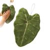 Hand Towels  Leaf Absorbent Hand Towel Plant Pattern Hanging Towel Kitchen Bathroom Handkerchief Cleaning Cloth Hanging Towel