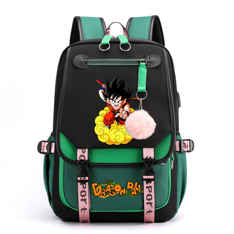 Аниме Dragon Ball Женский мультяшный рюкзак Водонепроницаемый USB рюкзак с легкой книжной сумкой для детей Подарки Мужчины Женщины Дорожная сумка Сумка для отдыха Рюкзак