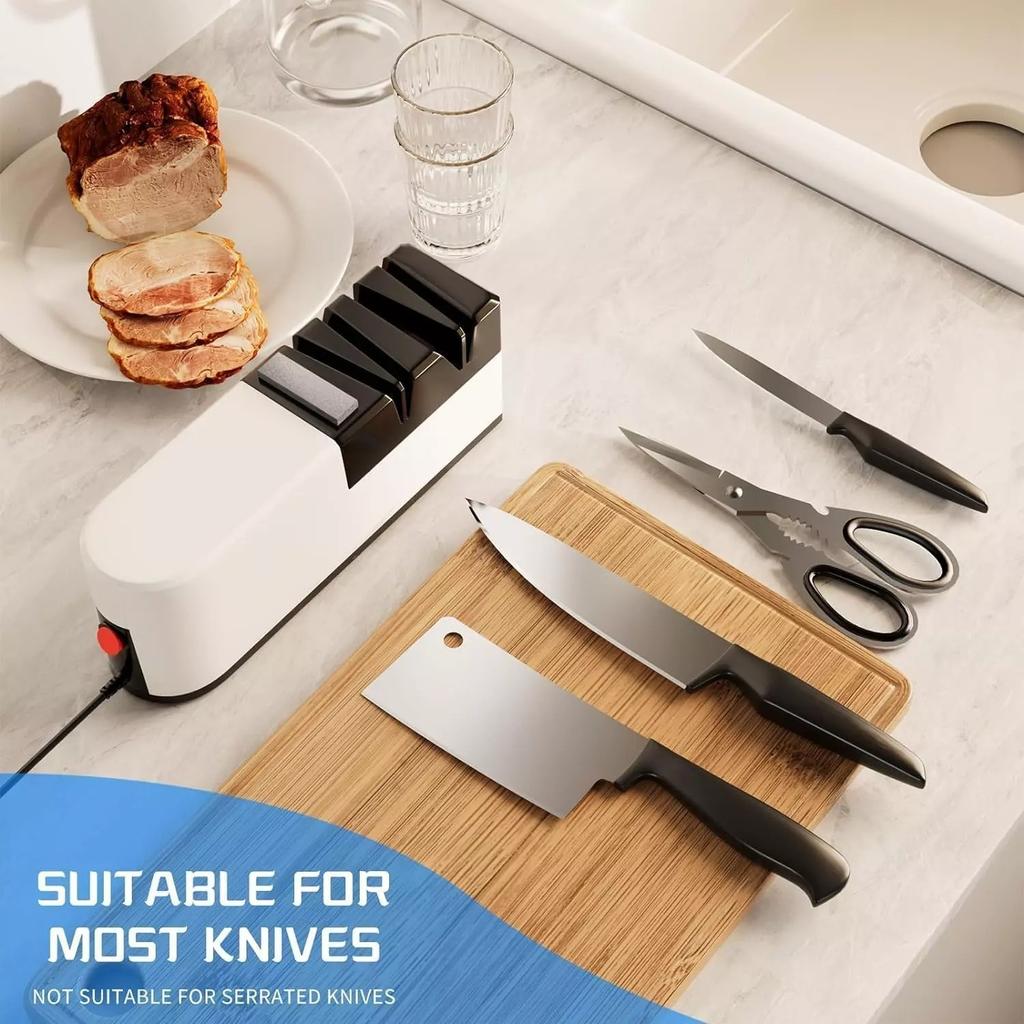 Электрическая точилка для ножей, система заточки ножей 5 в 1 с прямым лезвием, профессиональная алмазная точилка для ножей для грубой заточки