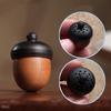 Natural Wood Lotus Shape Perfume Bottle Incense Expanding Mini Sandalwood Portable Sealed Jar Pendant Pomander Container
