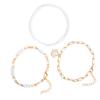 Layering Stackable Anklet For Women With Shell Starfish Beads Summer Beach Jewelry Alloy Faux Pearls Seaside Accessory