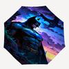1pc Batman Night Automatic Folding Umbrella - Compact 8-Rib Design, Durable Plastic & Iron1150L