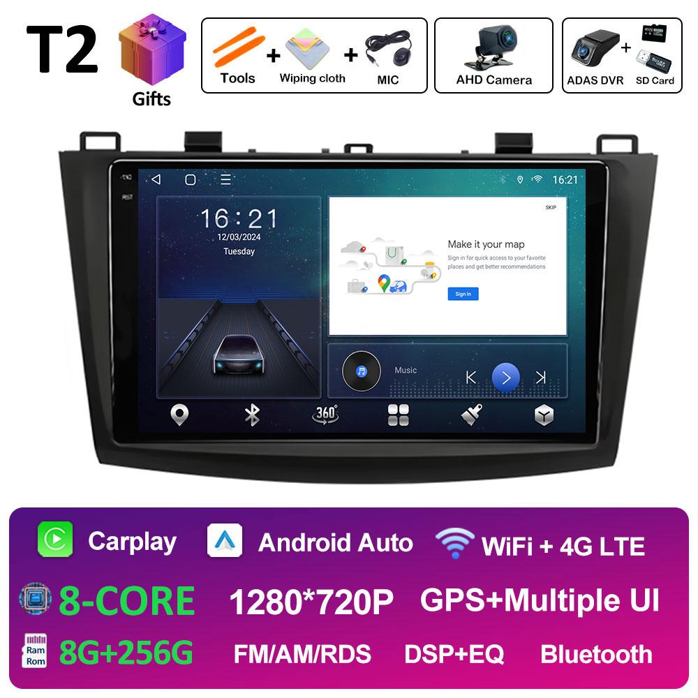 Мультимедийный проигрыватель для Mazda 3 2009 2010 2011 2012 2013 Android Auto Вентилятор охлаждения DSP Стерео Беспроводной Carplay QLED IPS Экран WIFI