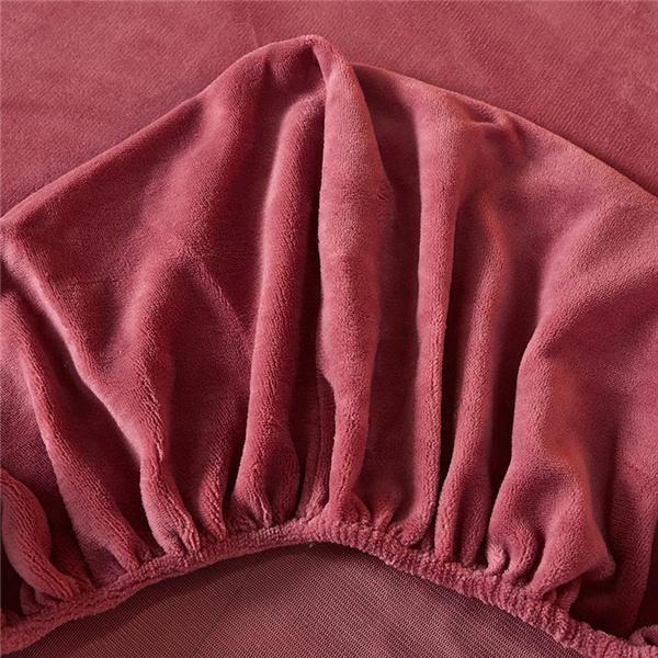 Зимняя плюшевая бархатная простыня на наматраснике, утепленная теплая мягкая двуспальная простыня, эластичный наматрасник King Queen, без наволочки