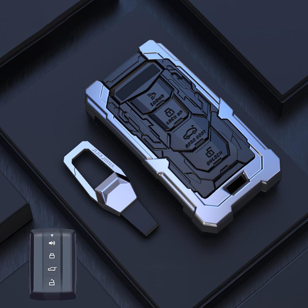 Подходит для Great Wall Gwm Wey Tank 300 500 Tank300 Tank500 Аксессуары Чехол для защиты ключа из цинкового сплава 4 кнопки Корпус для дистанционного ключа