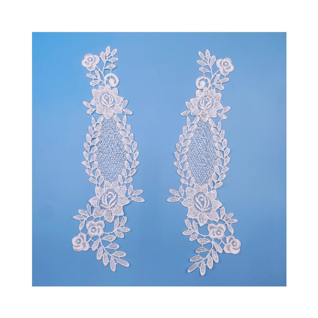 Water Soluble Flower Garment Accessories Water Soluble Polyester Silk Flower Embroidery Lace Polyester Light Hollow Flower Cloth Sticker Accessories