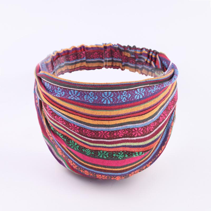 Широкая повязка на голову из хлопка и льна с вышивкой для женщин - универсальный аксессуар для волос