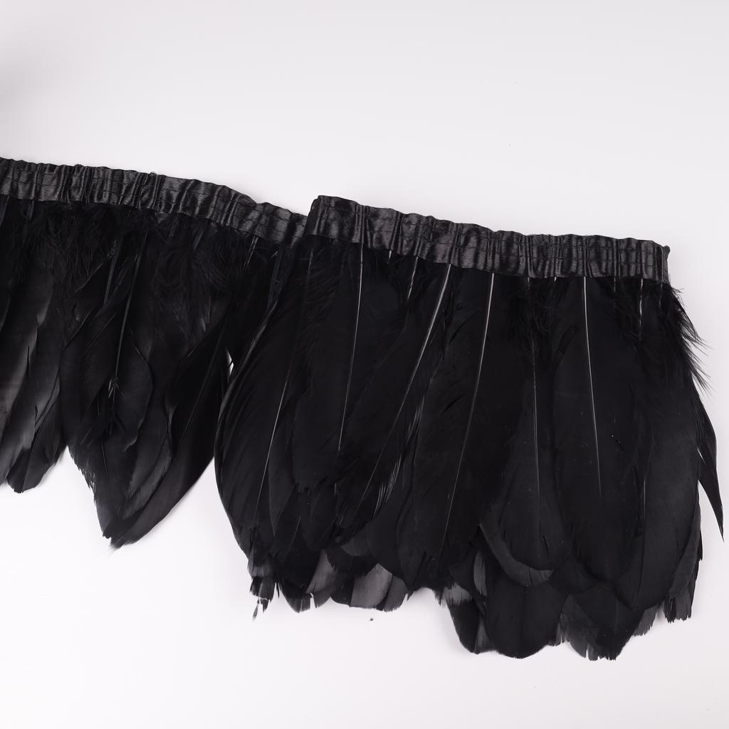 Отделка из гусиных перьев, лента-бахрома, 2 ярда/шт., швейные поделки, плюмаж для платья, юбки, настенное украшение для праздничной одежды