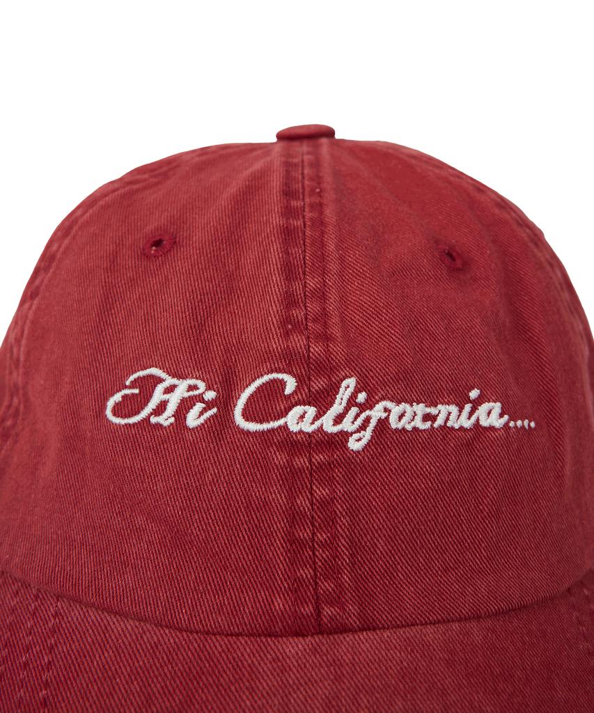 1011 GALLERY Кепка-бейсболка Hi California Washed - Красная