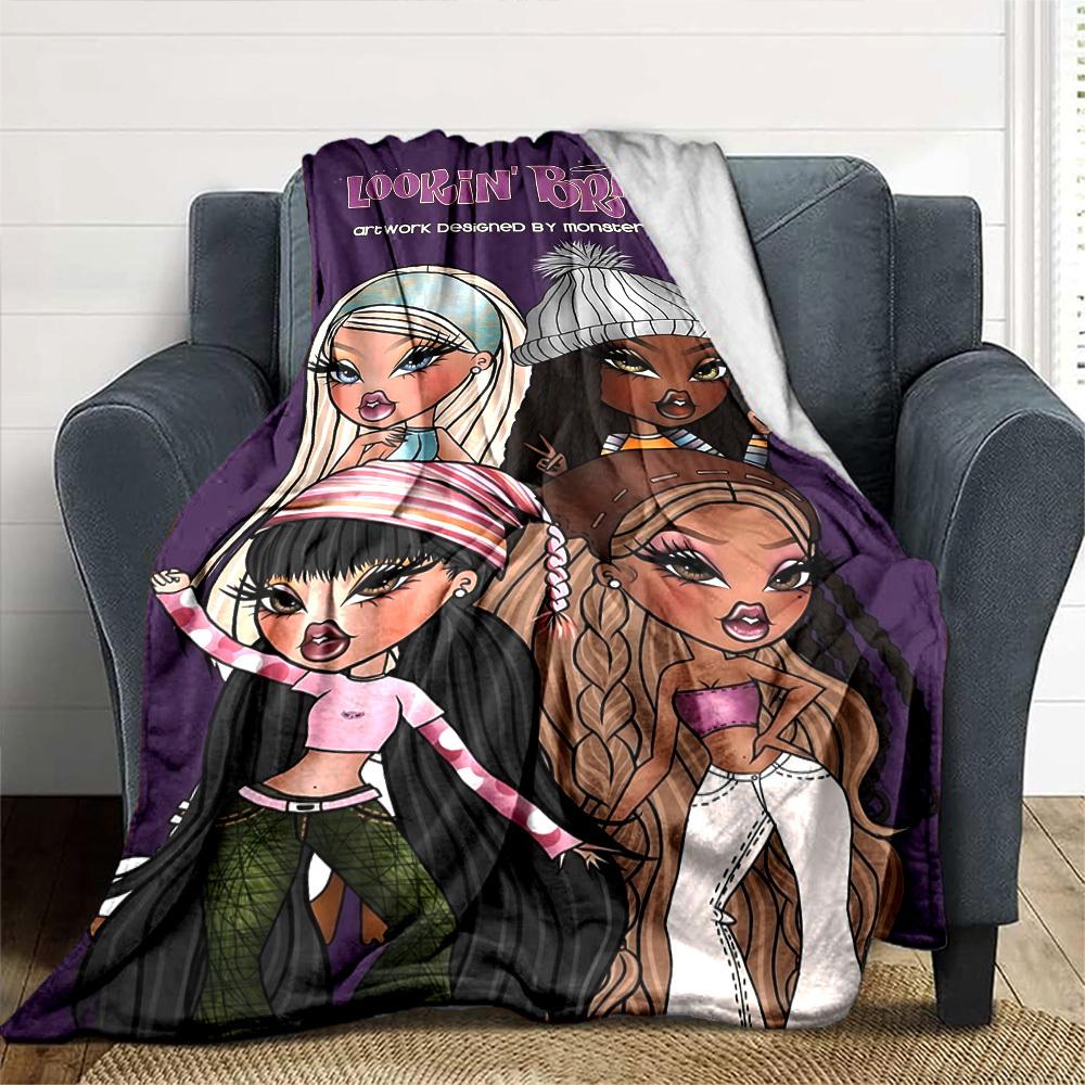 1 шт. Lookin' Bratz Monsterlool Мягкое теплое покрывало Плед для сна для дивана, софы, офиса, кровати, кемпинга, путешествий, Удобное