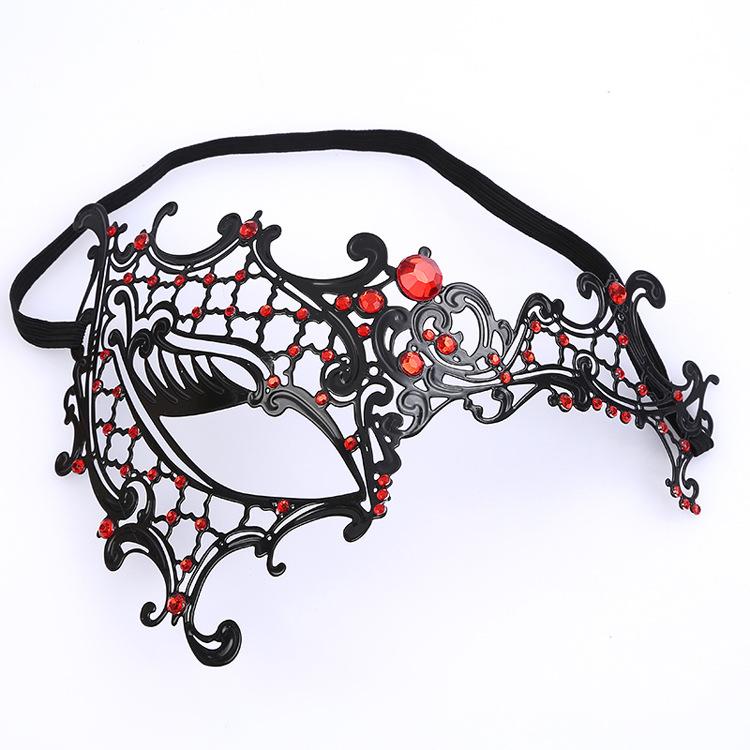 Маска принцессы на пол-лица со стразами - Гламурная маска на глаза для Хэллоуинского бала