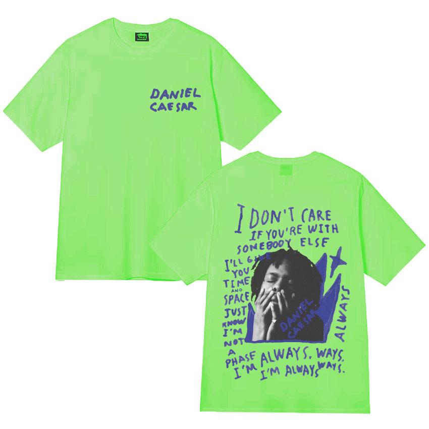 Daniel Caesar Never Enough Always Графическая футболка Мужская Женская Одежда Хип-Хоп Мода Повседневная Футболки с коротким рукавом Хлопковая Футболка