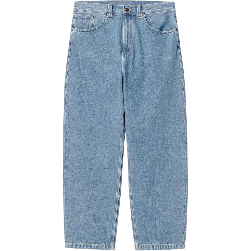 Carhartt WIP FW25 Брюки Brandon Свободные Прямой крой Задний карман Квадратный логотип Молния Удобные Минималистичные Джинсы Мужские брюки I035893-01-12