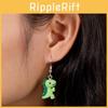 Cute Dinosaur Animal Earrings With Soft Clay Material For Stylish Female Ear Accessory