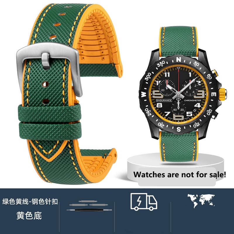 20 мм 21 мм 22 мм 23 мм 24 мм Унисекс Высококачественный нейлоновый ремешок с резиновой нижней частью Водонепроницаемый ремешок для часов для любой марки часов Мужской браслет