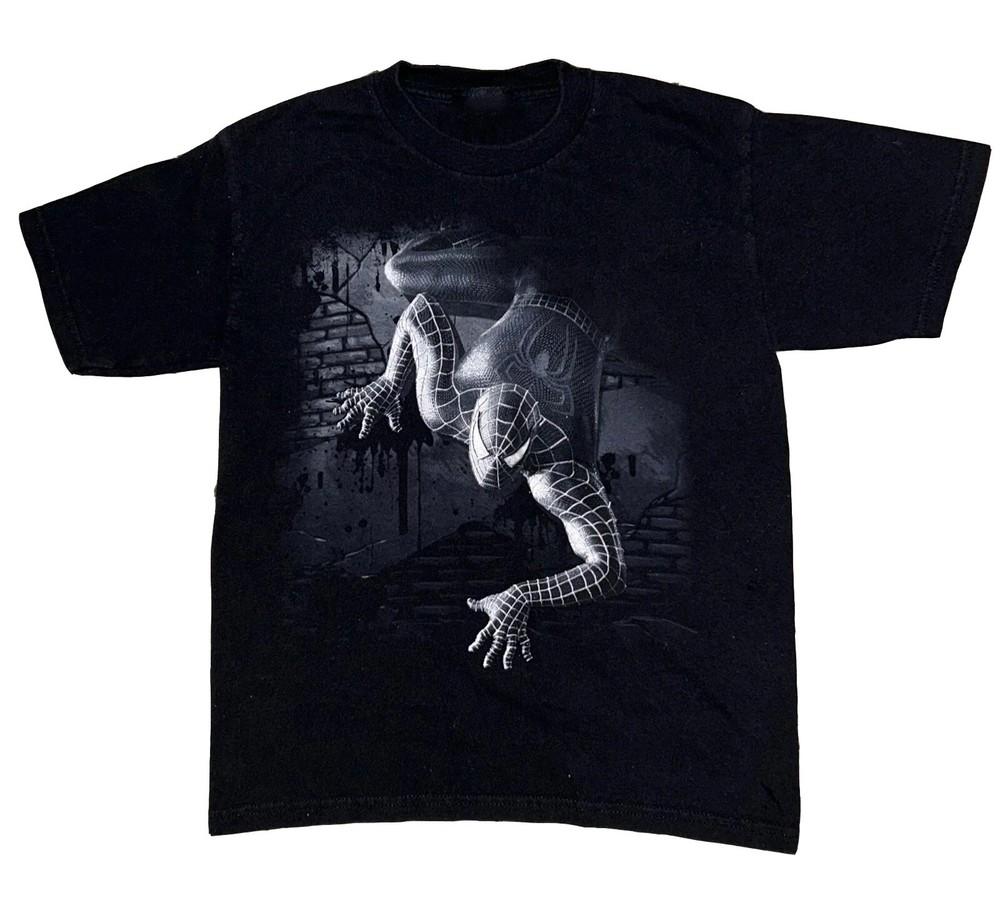 НОВАЯ Y2K Marvel Человек-паук 3 Костюм Симбиота Рубашка Размер S-5XL Репринт Унисекс Футболка