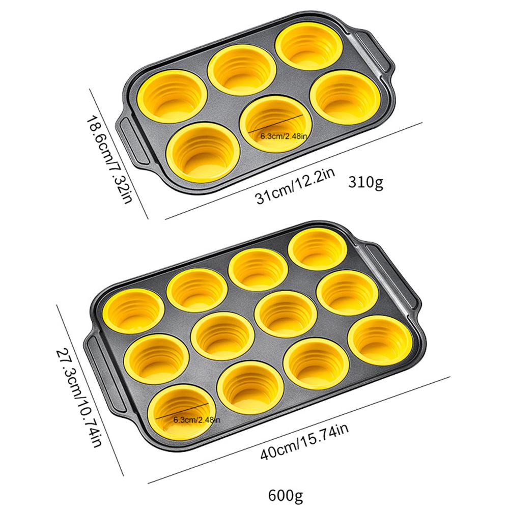 Складная круглая силиконовая форма для мини-кексов, кексов, печенья, помадки, противень с антипригарным покрытием, форма для пудинга, парового пирога, инструмент для выпечки