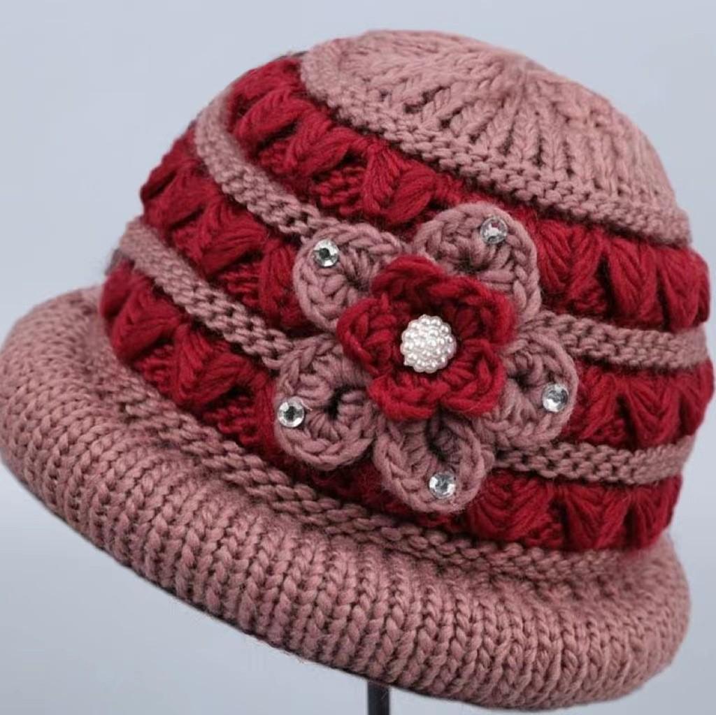 Winter Wool Knitted Hat and Scarf Set for Women - Fleece-Lined, Thick, Cold-Proof, Ear Protection.
