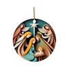 Nativity Scene Ornaments Acrylic Flat Hanging Pendant Keepsake The Birth of Jesus Decor for Christmas Tree Party Car Wall Door