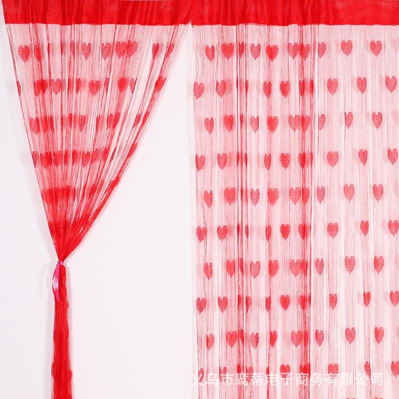 Корейская декоративная штора в форме сердца для свадьбы, гостиной, спальни и ванной комнаты