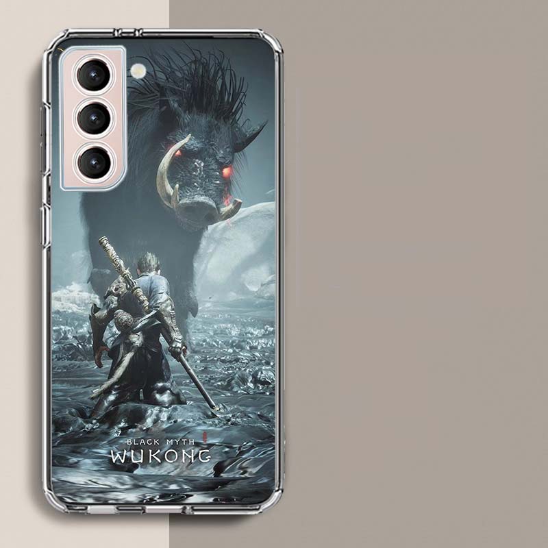Чехол для телефона Black Myth Wu Kong для Samsung Galaxy S25 Edge S24 S23 FE S21 S20 S10 Plus S22 S26 Ultra Чехол Прозрачные Чехлы TPU Capa S