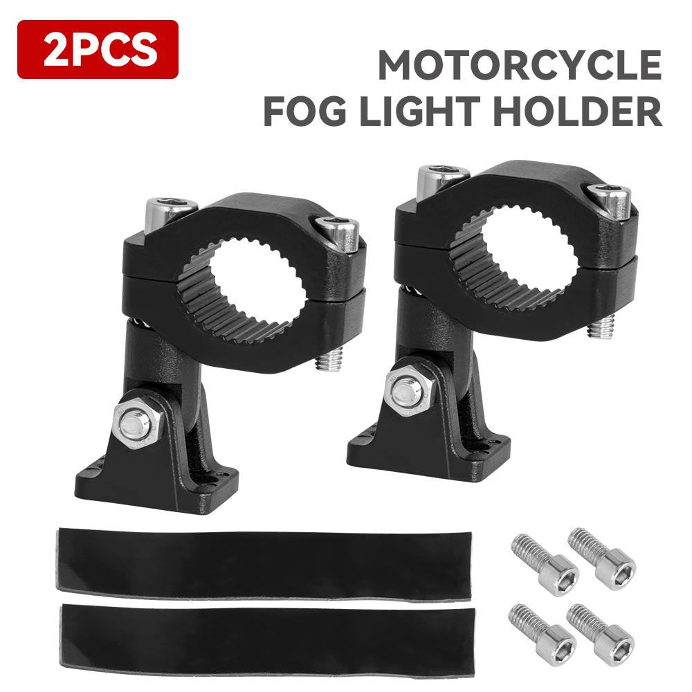 Motorcycle Accessories LED Headlight Spotlight Clamps Bracket Tube Mount for Motorcycle Fog Light Auxiliary Lamp Holder Moto