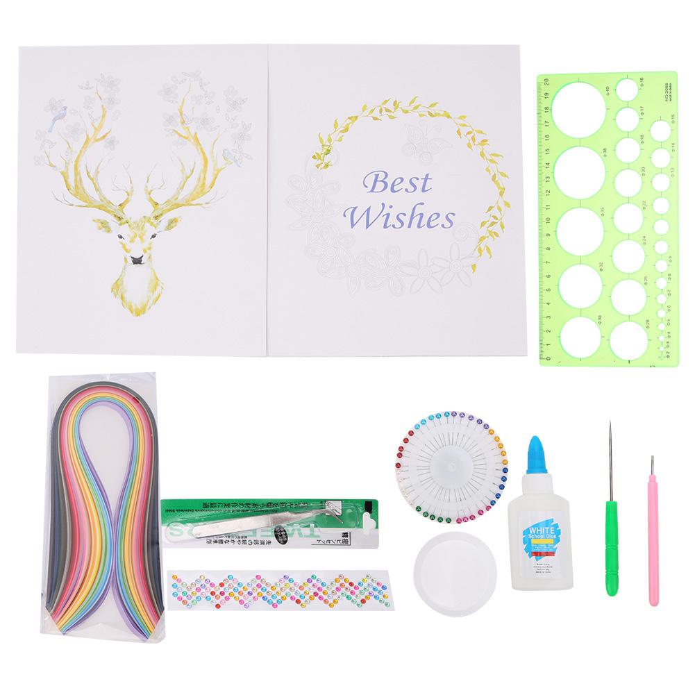 Набор инструментов для квиллинга из бумаги для начинающих, 36 цветных полосок, ручка для квиллинга, жемчужные булавки, сделай сам, бумажное ремесло