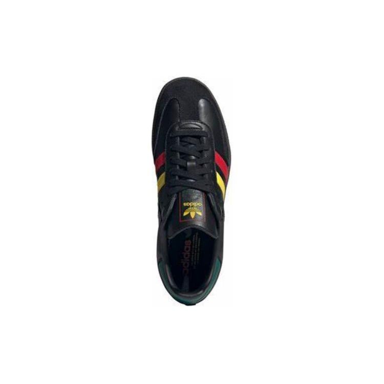 Adidas Samba OG Rasta - черные кроссовки унисекс Core-черный желтый студенческий-зеленый IH3119