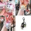 Cute Black White And Brown Devon Rex Cat Cartoon Keychain For Fun Accessories