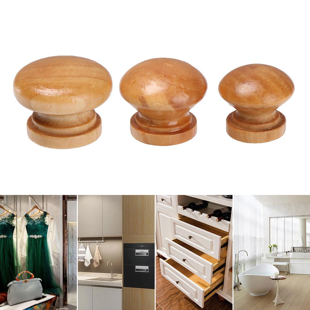 Furniture Fitting Wardrobe Pulls Cabinet Door Handle Cabinet Pulls Drawer Knob Natural Wooden