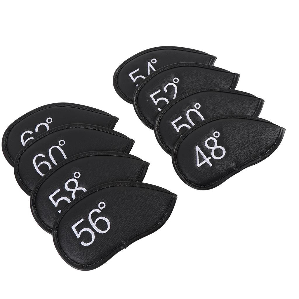 8PCS Wedge Irons Club Head Cover PU Leather Club Iron Headcover 48 degrees  50 degrees  52 degrees  54 degrees  56