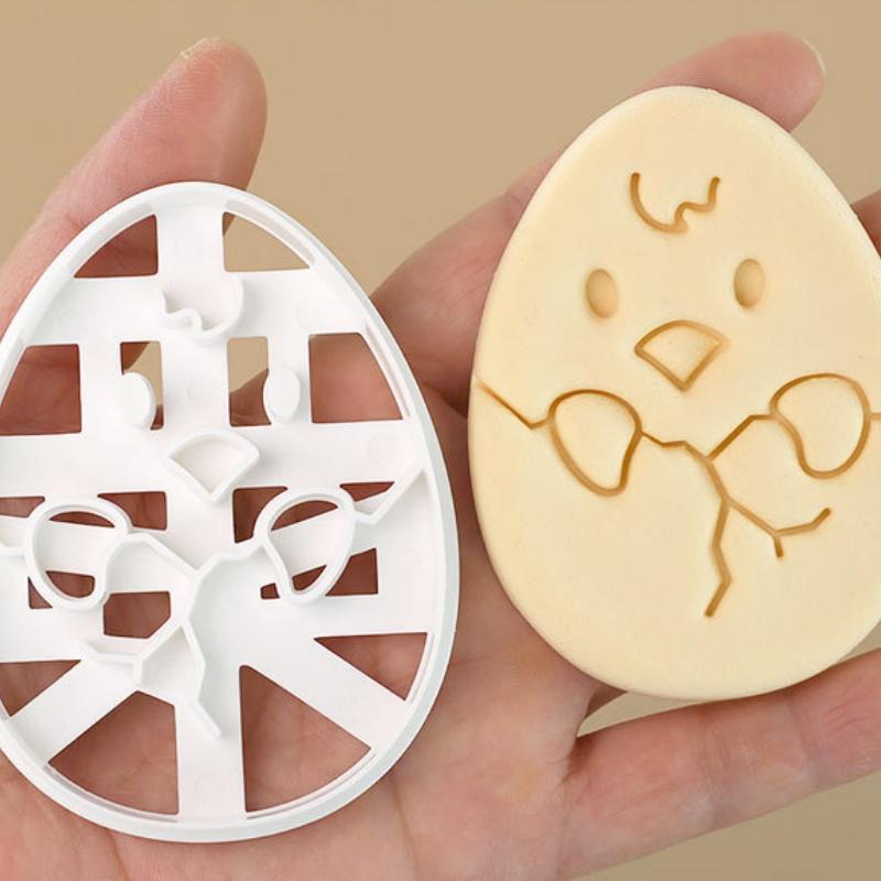 Easter Cookie Cutter Rabbit Mold Stamp Kids Easter Party Bunny Embosser Biscuit Mold Baking Tool Easter Decorations Supplies