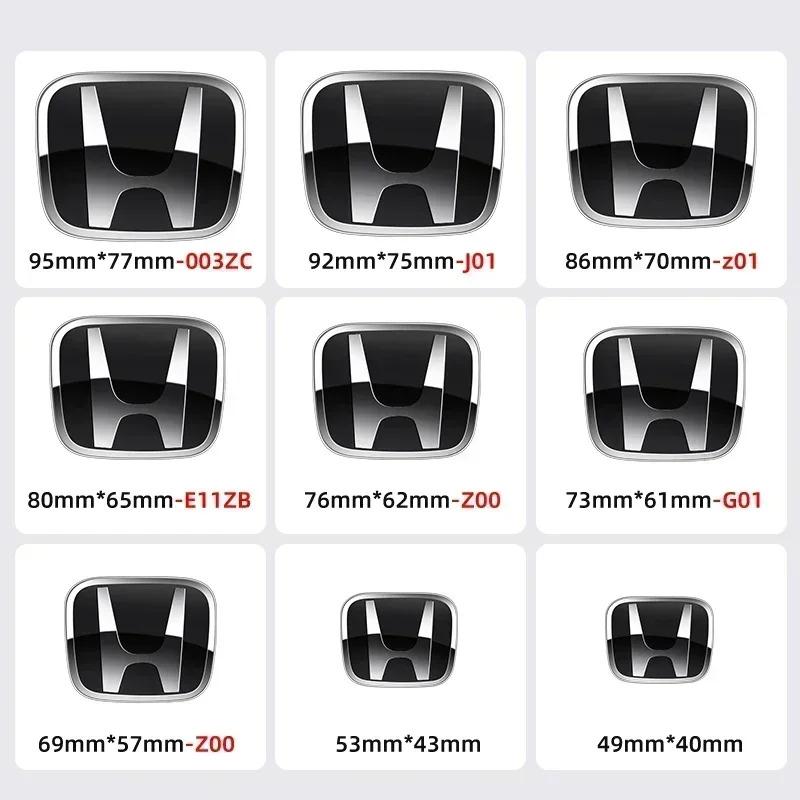 H 1PCS For Honda Fit City Accord Fit VEZEL HRV Odyssey H Emblem Badge Car Hood Grill Rear Trunk Steering Wheel Logo Accessories