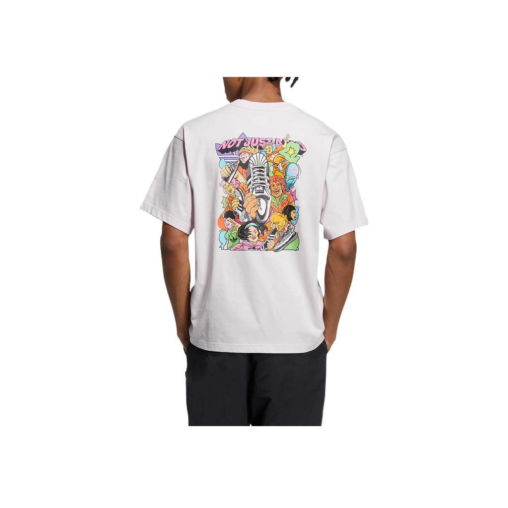 Adidas Оригинальный Трилистник с мультяшным принтом, свитер с круглым вырезом, короткий рукав, футболка унисекс, топы, розовый HY4683