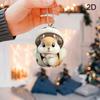Cute Squirrel RearView Mirror Pendant Auto Interior Mirrors Car Pendant Interior Rearview (Flat Decoration 2D) Car Ornament F9I6