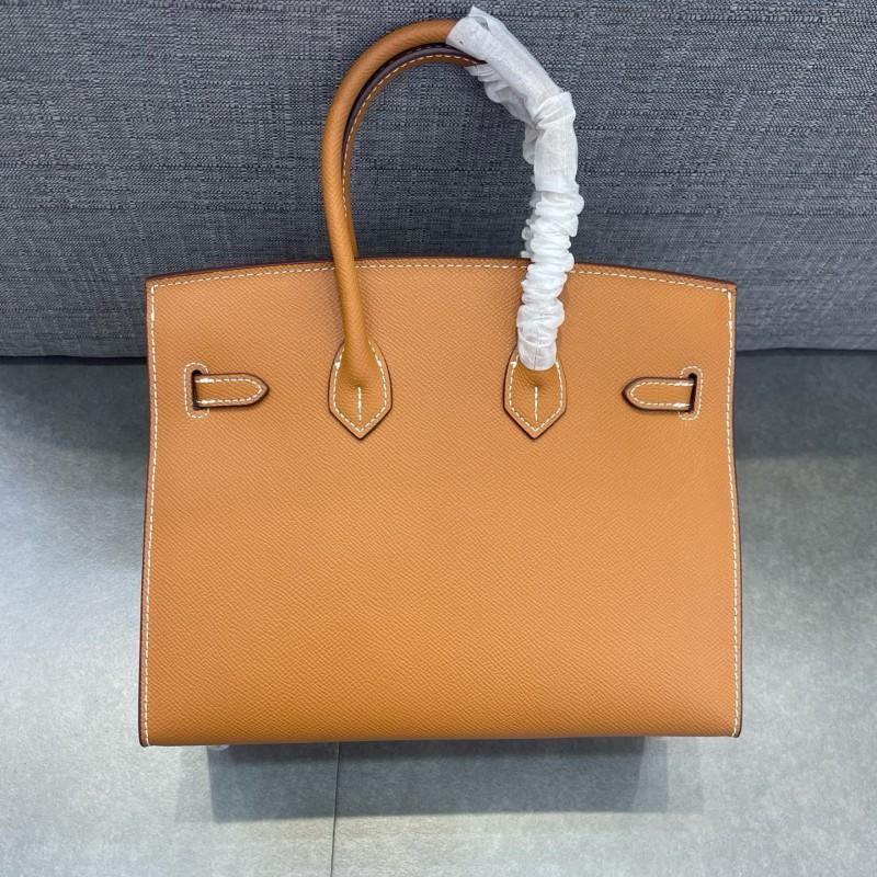 Handmade Semi-Genuine Leather Tote Bag 25/30cm Lock Daily Use