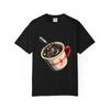 Coffee Black Hole Graphic T-Shirt Black Front Print Comfort Colors 1717