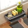 1 Set Automatic Kitchen Sink Organizer Drain Rack With Dish Cloth And Soap Holder Faucet Storage Kitchen Accessories