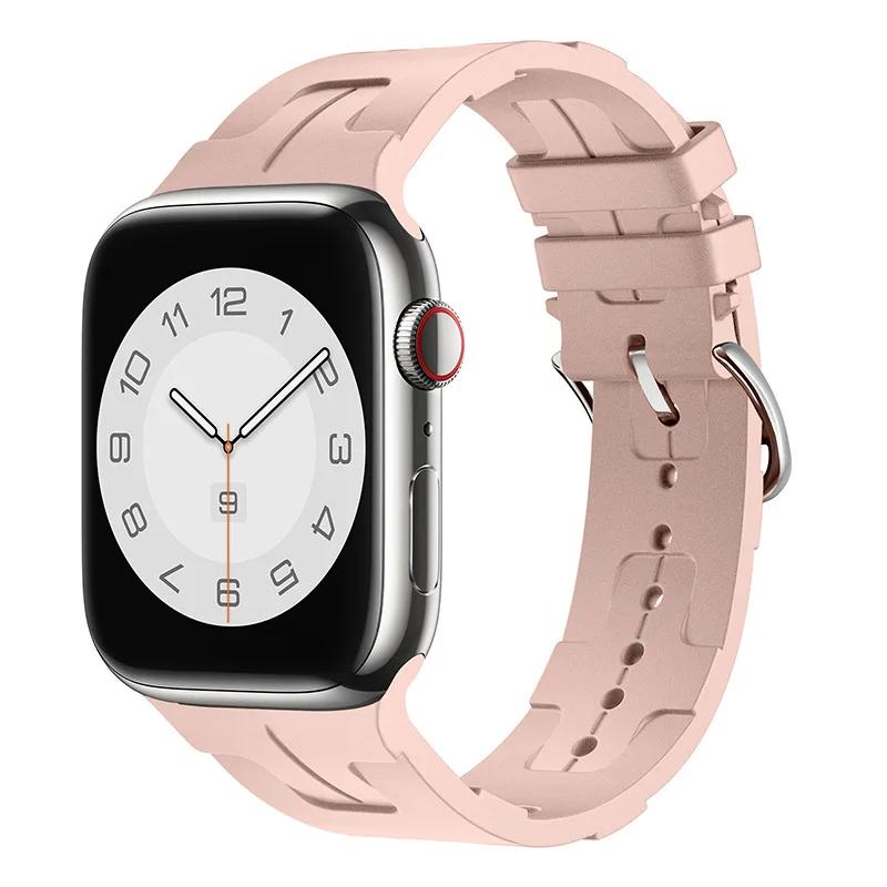 Силиконовый ремешок для Apple Watch Band 46 мм 42 мм 45 мм 41 мм 49 мм 44 мм 40 мм Мягкий браслет iWatch Series 10 Ultra 9 8 7 6 5 SE 4 Ремешок