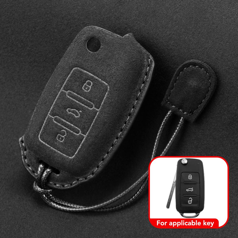 Чехол для автомобильного ключа, сумка для Skoda Octavia Kodiaq Karoq, Seat Ateca Leon, Volkswagen VW Polo Golf Tiguan passat
