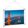 BlueValley A3 Picture Frame, Acrylic Stand, Acrylic Photo Frame, Double-Sided Clear Poster Frame, Stand-Type Photo Frame for Displaying Pictures, Post