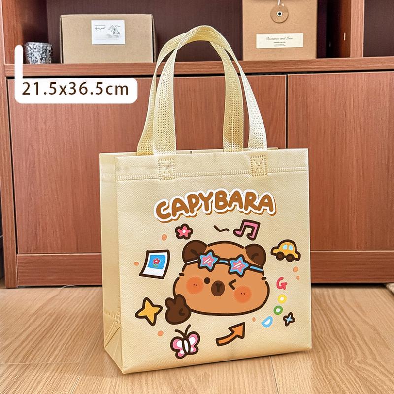 10X Kapibala  Handbag - Cute Cartoon Dolphin Design Non-Woven Eco-Friendly Gift Packaging Bag for Birthday Companions