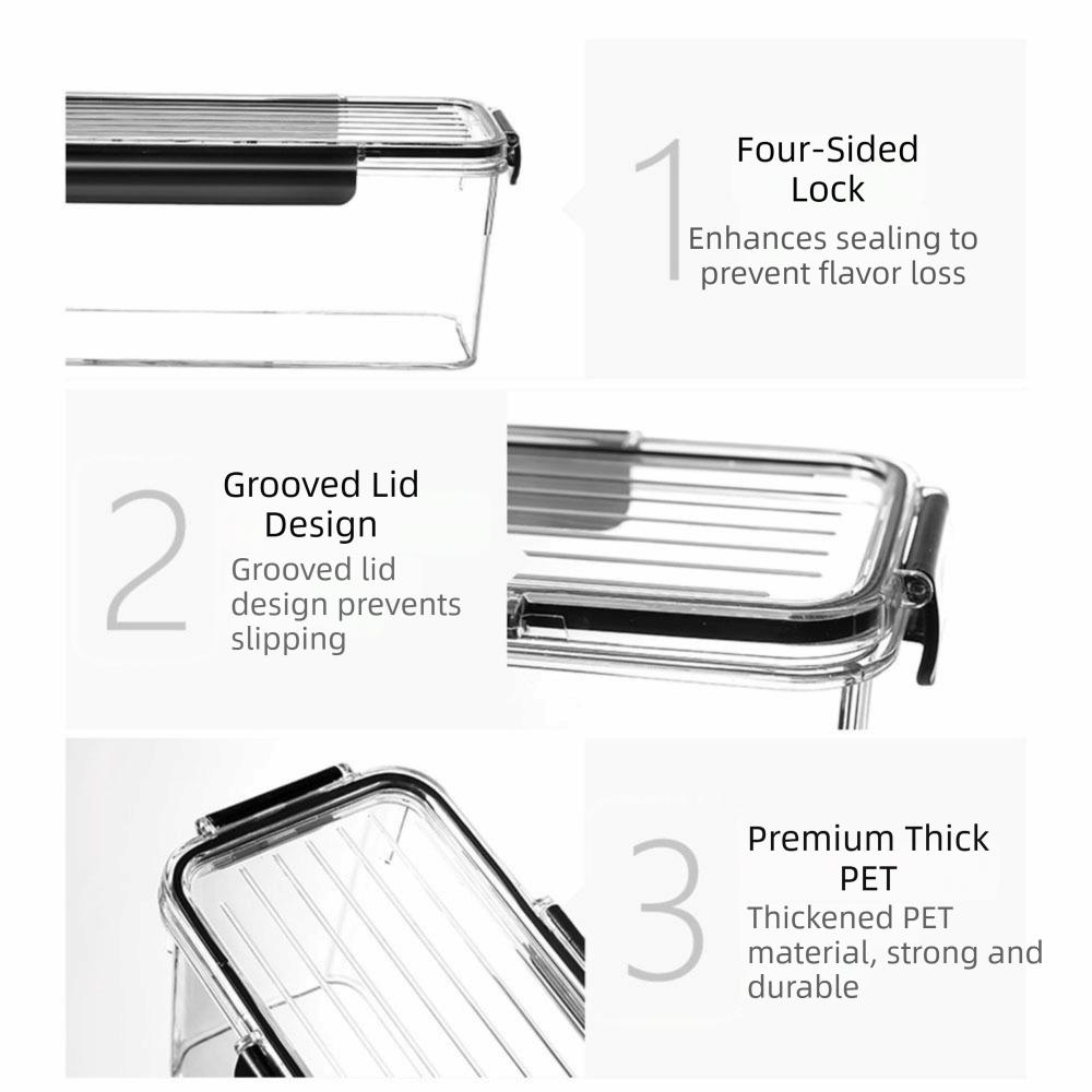 Sealed Pasta Storage Container Clear Plastic Fresh Keeper Box Spaghetti  Noodle Organizer  Fridge