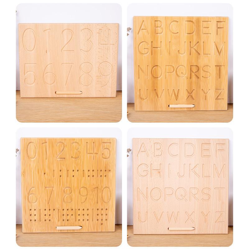 Деревянная азбука и цифры, пазл-доска для дошкольного образования и тренировки почерка
