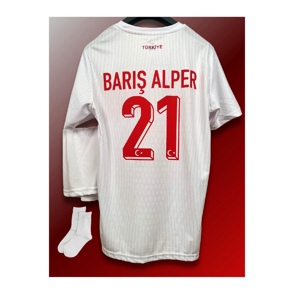 Trkiye Bar Alper Ylmaz White (bay) Kids Football Jersey