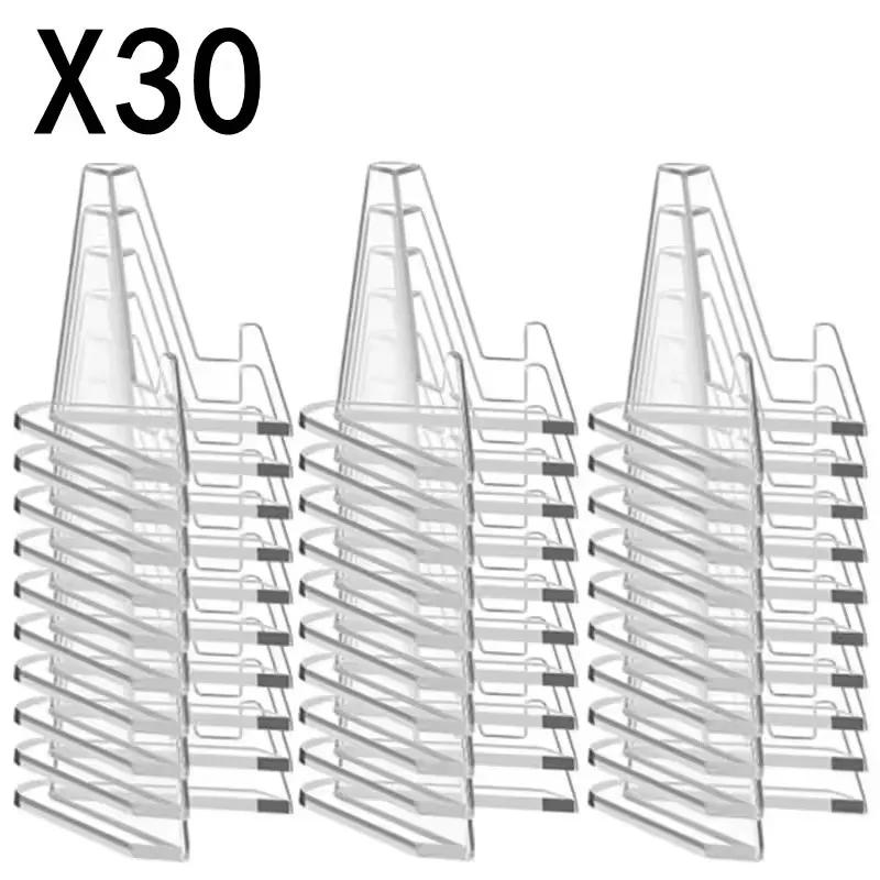 Acrylic Transparent Triangle Display Stand Multifunction Commemorative Coin Cards Mobile Phone Holder Desk DIY Decoration Rack
