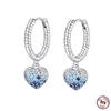 Серьги из серебра S925 Стиль Серия 'Сердце Любви' Женские Серьги-Кольца Праздничные Свадебные Изящные Украшения для Девочек Подарки