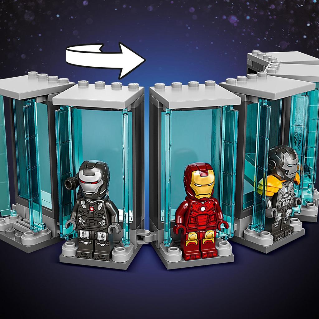 LEGO Супергерои Marvel Iron Armory 76216 Игрушечный блок Подарочный герой Sentai Superhero Американские комиксы Мальчики от 7 лет и старше Мужской