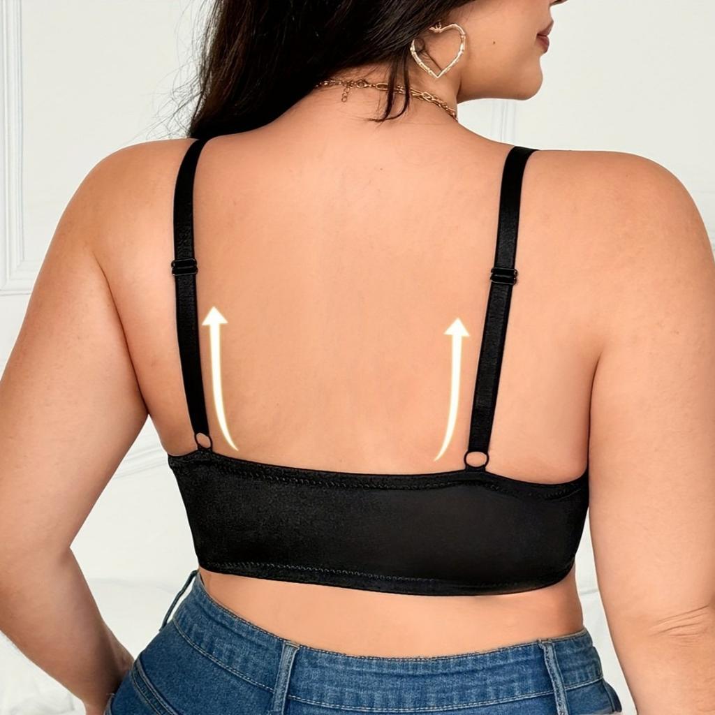 Sexy Deep V Steel Ring Gathered Front Buckle Underwear T-shaped Beautiful Back Round Cup Large Size Fat Girl Exclusive Bra