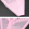 Women Sexy Perspective Ginkgo Leaf Texture Hollow Panties Female Low Waist Pop Pure Color Thong